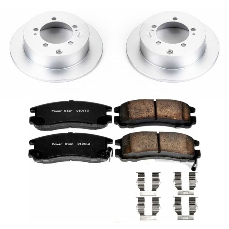 PowerStop — Genuine Geomet Coated Rotor and Low-Dust Ceramic Brake Pad Kit
