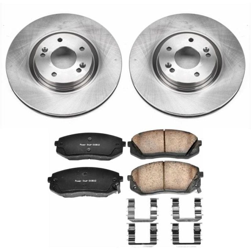 PowerStop — OE Stock Replacement Low-Dust Ceramic Brake Pad and Rotor Kit