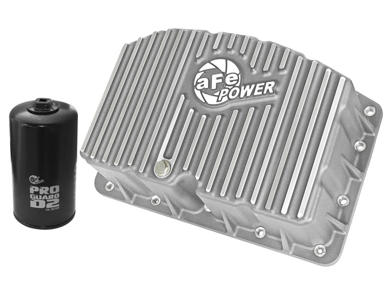 aFe — aFe POWER Street Series Engine Oil Pan Raw w/ Machined Fins