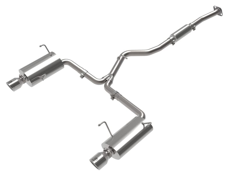 aFe — Takeda 2-1/2 IN to 2-1/4 IN 304 Stainless Steel Cat-Back Exhaust w/ Polished T