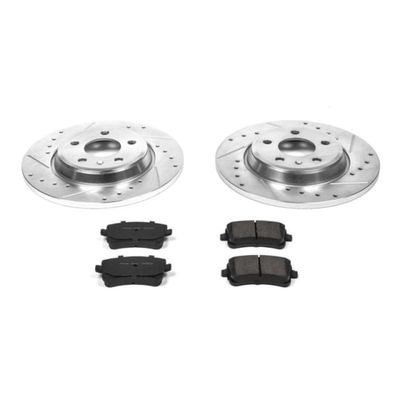 PowerStop — Z23 Daily Driver Carbon-Fiber Ceramic Brake Pad and Drilled & Slotted Rotor Kit