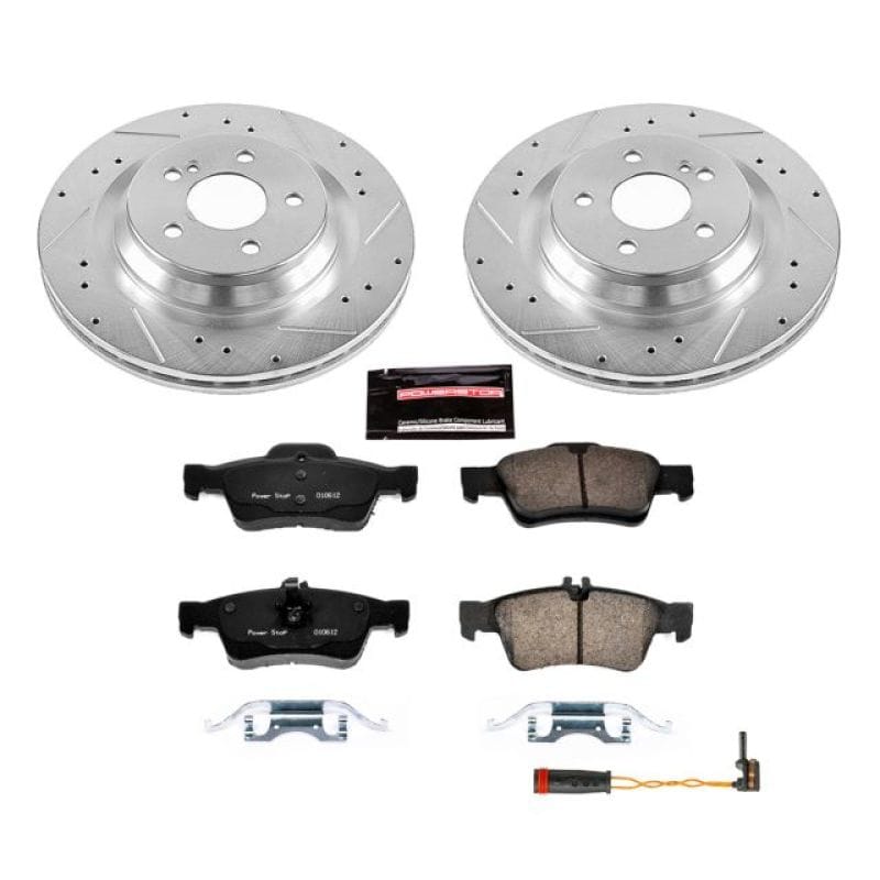 PowerStop — Z23 Daily Driver Carbon-Fiber Ceramic Brake Pad and Drilled & Slotted Rotor Kit