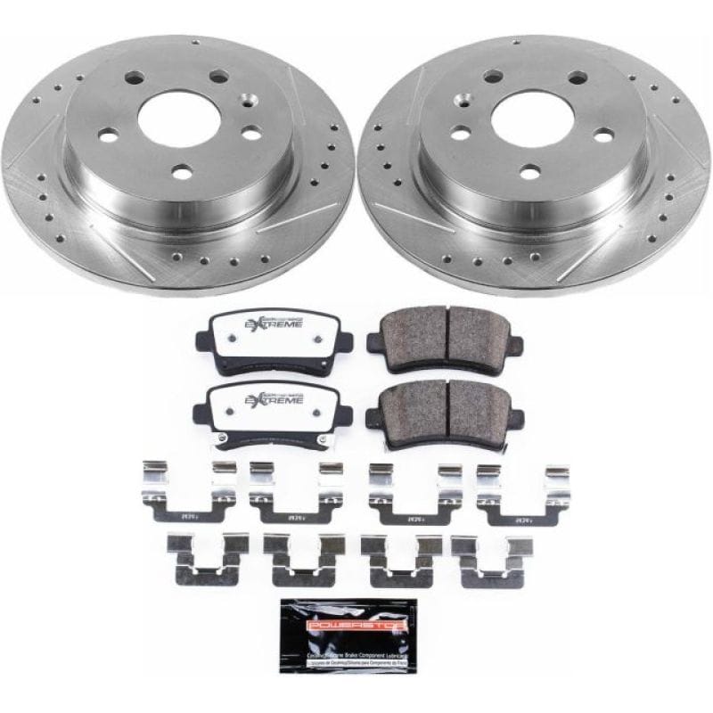 PowerStop — Z26 Street Performance Ceramic Brake Pad and Drilled & Slotted Rotor Kit
