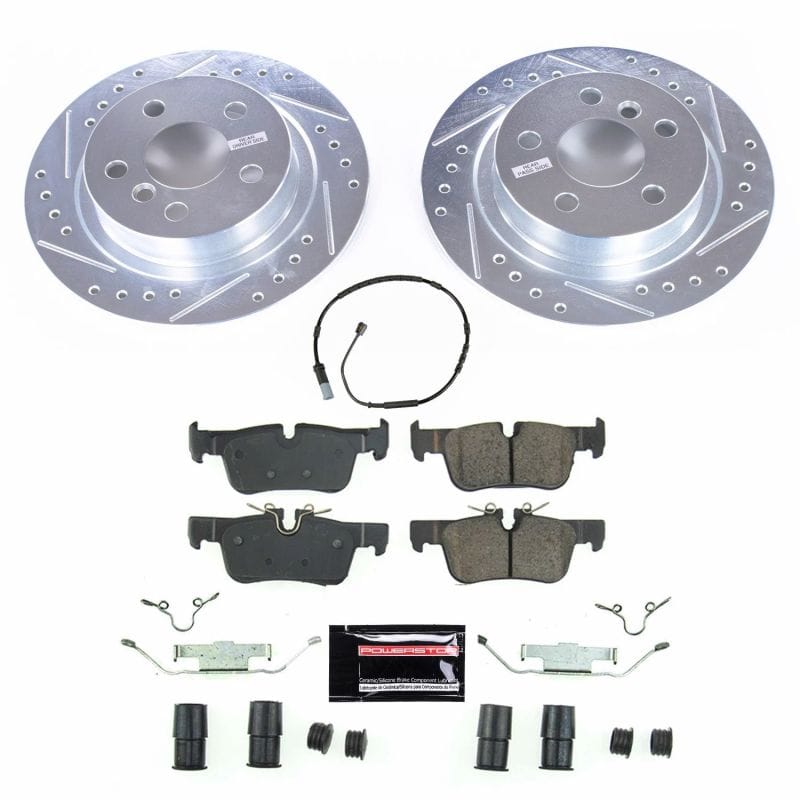PowerStop — Z23 Daily Driver Carbon-Fiber Ceramic Brake Pad and Drilled & Slotted Rotor Kit