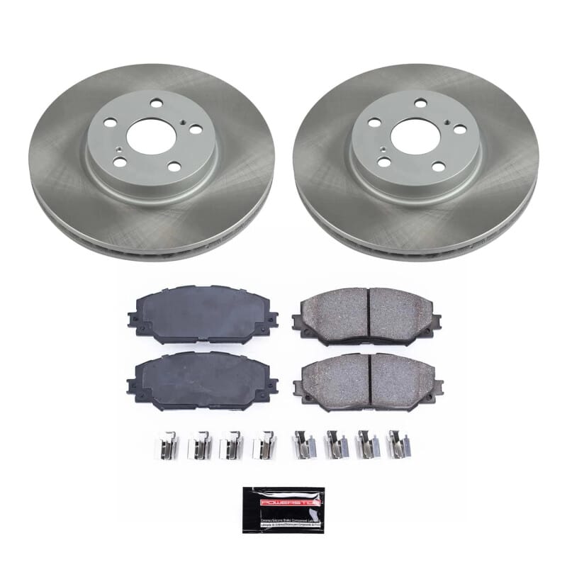 PowerStop — Semi-Coated Rotor and Low-Dust Ceramic Brake Pad Kit