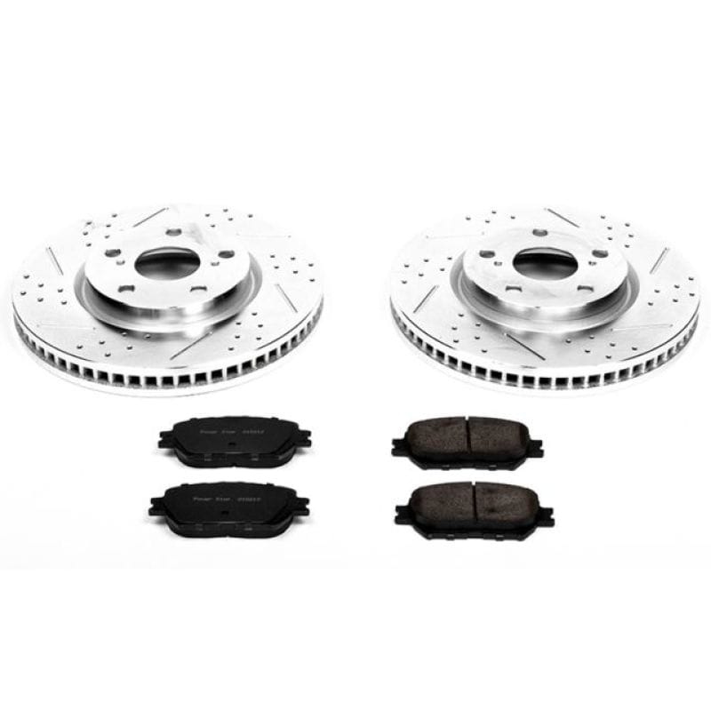 PowerStop — Z23 Daily Driver Carbon-Fiber Ceramic Brake Pad and Drilled & Slotted Rotor Kit