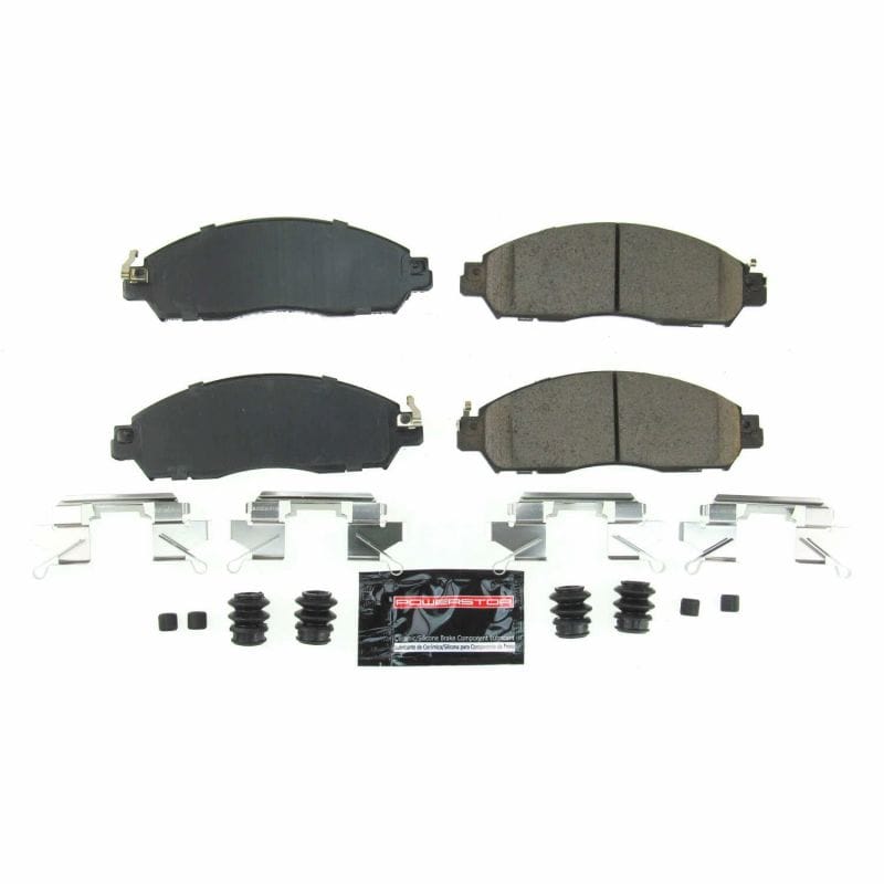 PowerStop — PowerStop - Z23 Daily Driver Carbon-Fiber Ceramic Brake Pads with Hardware Kit