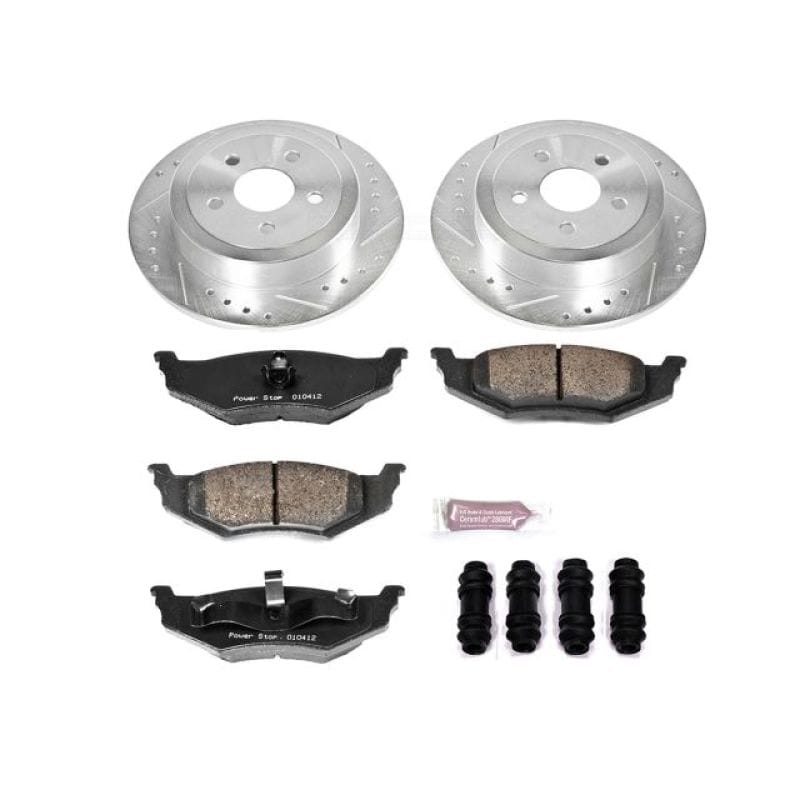 PowerStop — Z23 Daily Driver Carbon-Fiber Ceramic Brake Pad and Drilled & Slotted Rotor Kit