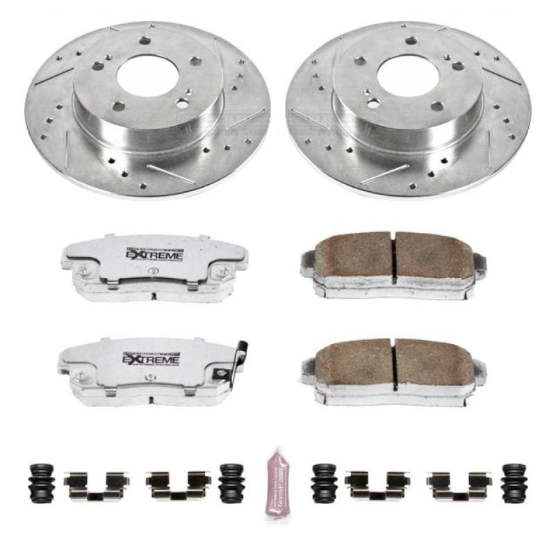 PowerStop — Z26 Street Performance Ceramic Brake Pad and Drilled & Slotted Rotor Kit
