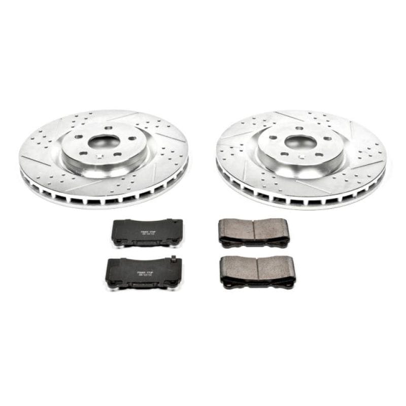 PowerStop — Z23 Daily Driver Carbon-Fiber Ceramic Brake Pad and Drilled & Slotted Rotor Kit
