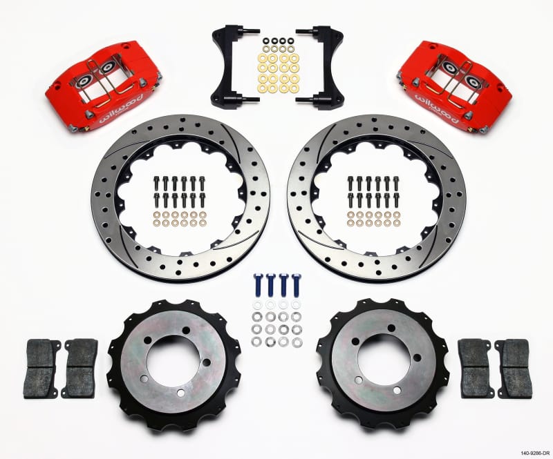 Wilwood — KIT,REAR,DPR13-DS,MITSUBISHI EVO VIII 13.00 ROTOR,PERFORMANCE DRILLED,RED