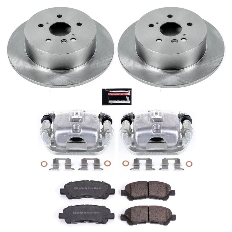 PowerStop — OE Stock Replacement Low-Dust Ceramic Brake Pad, Rotor and Caliper Kit