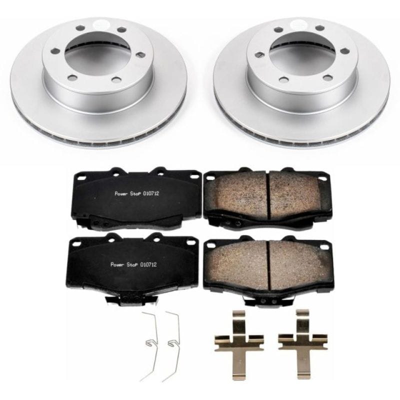 PowerStop — Genuine Geomet Coated Rotor and Low-Dust Ceramic Brake Pad Kit