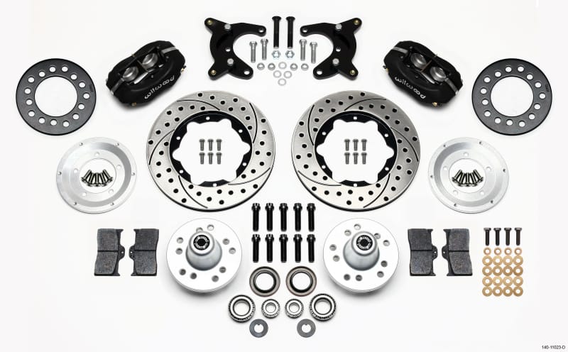 Wilwood — KIT,FRONT,A BODY,65-72,10in. DRUM,FDLI 11.00,SRP,BLACK POWDER COAT