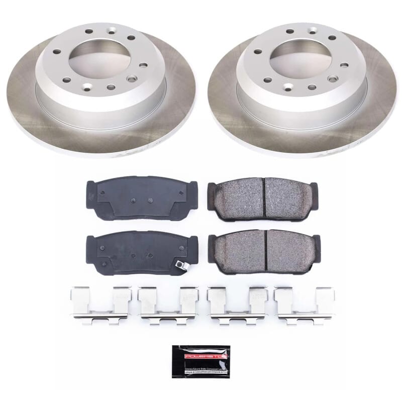 PowerStop — Semi-Coated Rotor and Low-Dust Ceramic Brake Pad Kit