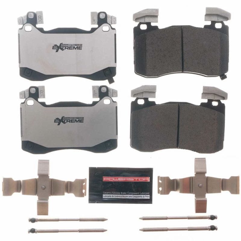 PowerStop — PowerStop - Z26 Performance Carbon-Fiber Ceramic Brake Pads with Hardware Kit