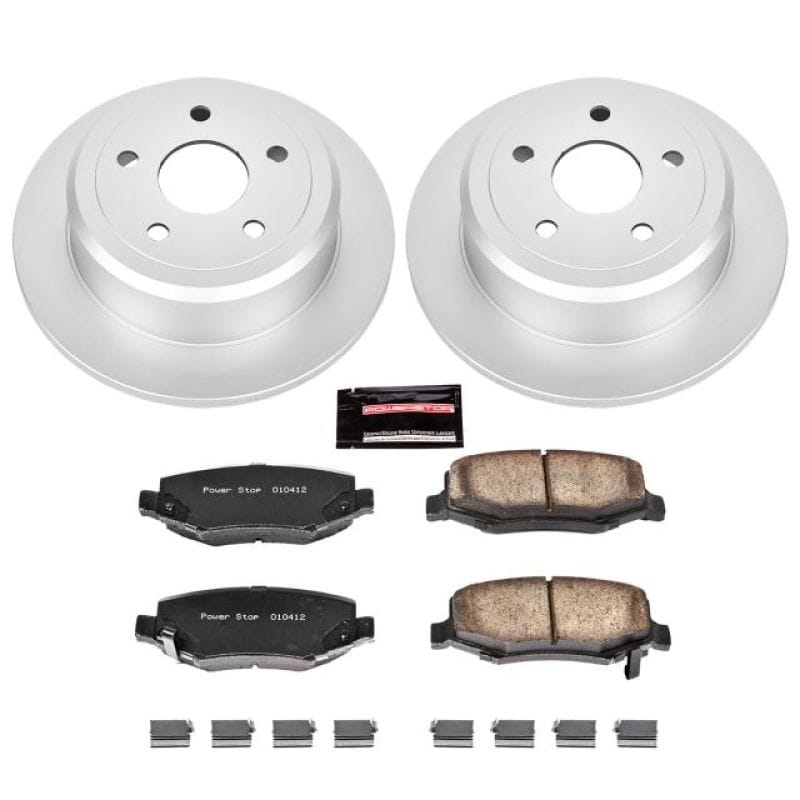 PowerStop — Genuine Geomet Coated Rotor and Low-Dust Ceramic Brake Pad Kit