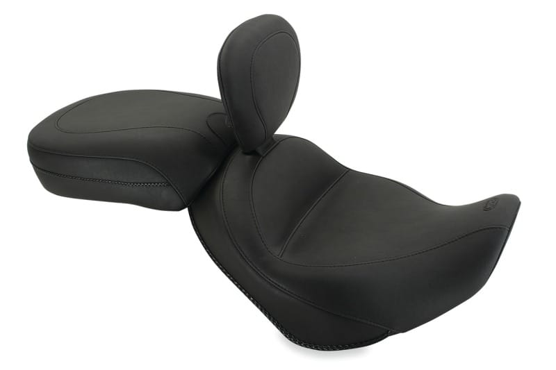 Mustang Motorcycle — Mustang 02-08 Triumph America,03-08 Speedmaster, Std Touring 2PC Seat w/Driver Backrest - Black