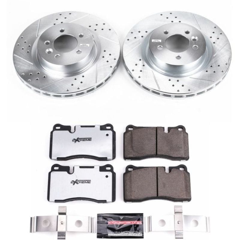 PowerStop — Z36 Truck and SUV Carbon-Fiber Ceramic Brake Pad and Drilled & Slotted Rotor Kit