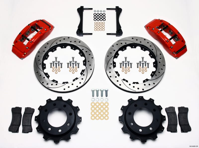 Wilwood — KIT,REAR,2500,99-UP,4.84 CENTER REG,16.00,PERF DRILLED,RED