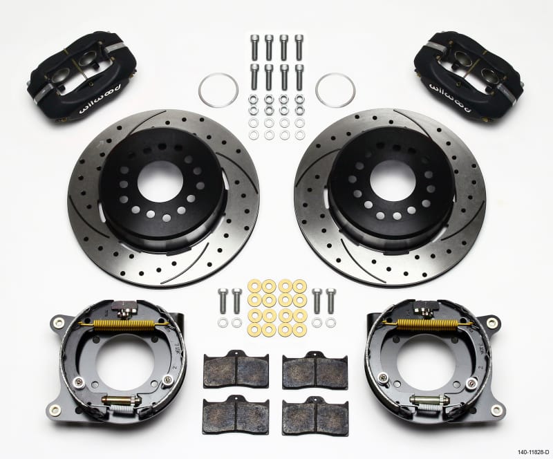 Wilwood — KIT,REAR,DISC/DRUM,IMPALA 59--64/VETTE 57-62,REAR MT,1PC,SRP,BLACK POWDER COAT