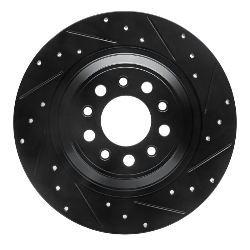 R1 Concepts — R1 Concepts Brake Rotor Drilled and Slotted Black