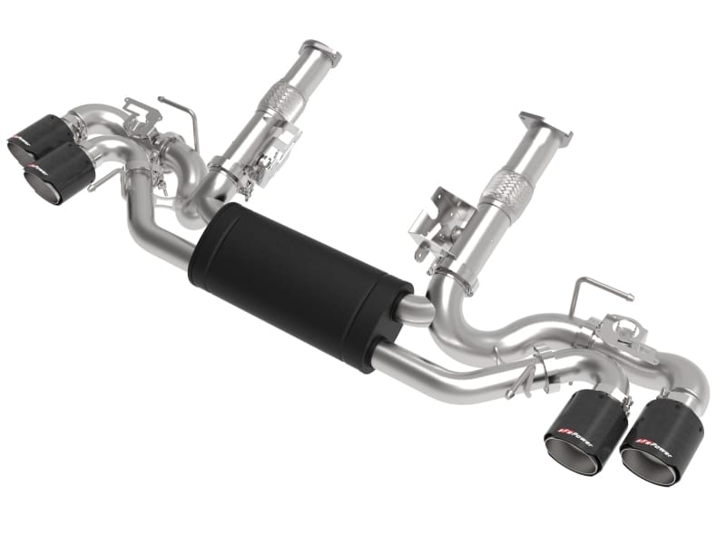 aFe — MACH Force-Xp 304 Stainless Steel Cat-Back Exhaust w/ Muffler Carbon (w/ NPP)
