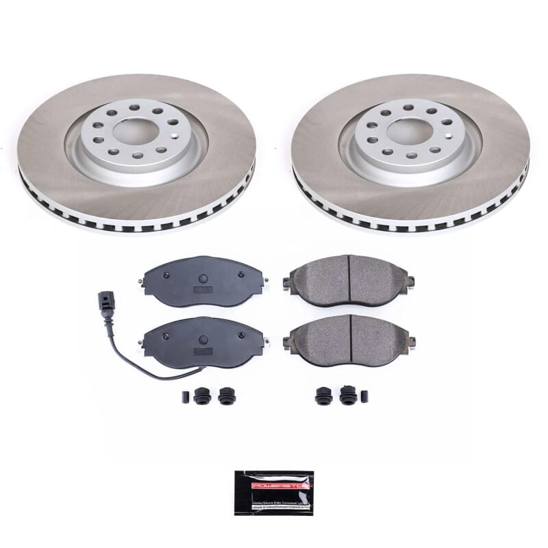 PowerStop — Semi-Coated Rotor and Low-Dust Ceramic Brake Pad Kit