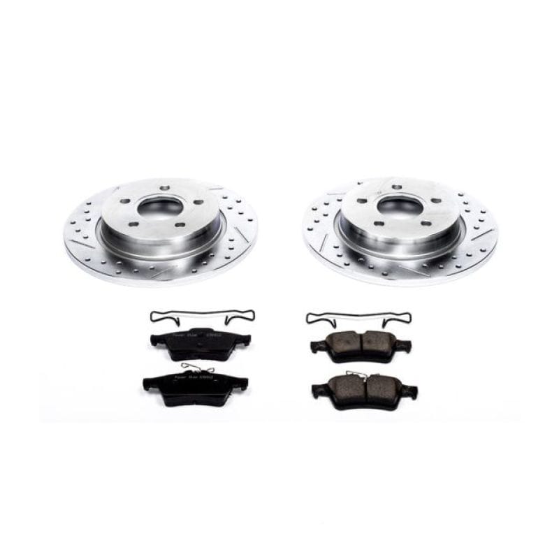 PowerStop — Z23 Daily Driver Carbon-Fiber Ceramic Brake Pad and Drilled & Slotted Rotor Kit