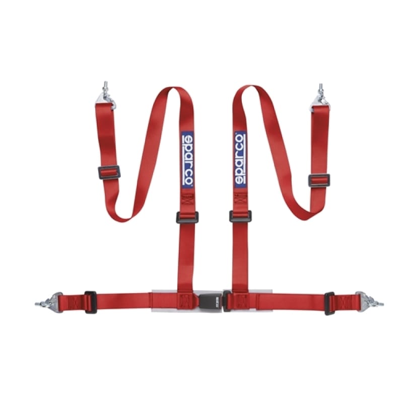 SPARCO — Sparco Belt 2 Inch Red 4Pt Snap-In