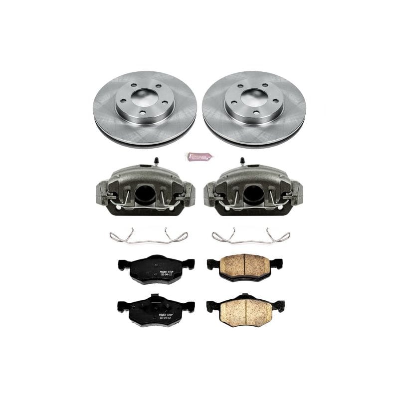 PowerStop — OE Stock Replacement Low-Dust Ceramic Brake Pad, Rotor and Caliper Kit