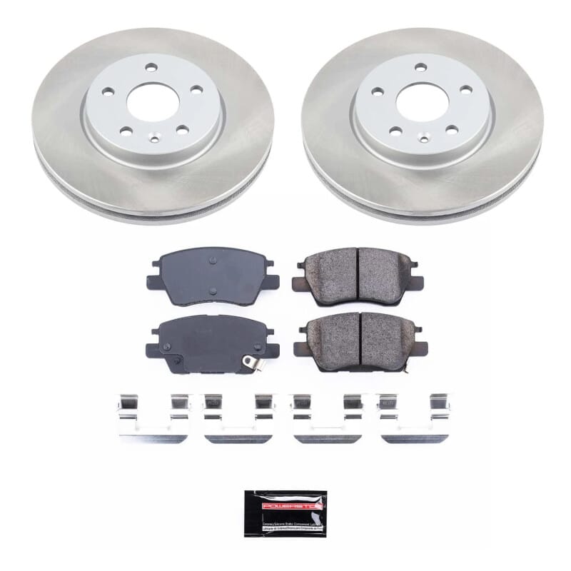 PowerStop — Semi-Coated Rotor and Low-Dust Ceramic Brake Pad Kit