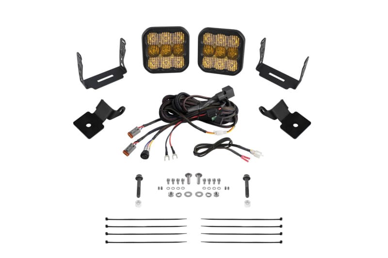 Diode Dynamics — Diode Dynamics 14-18 Polaris RZR XP Stage Series SS5 A-Pillar Pod Kit - Pro Yellow Combo