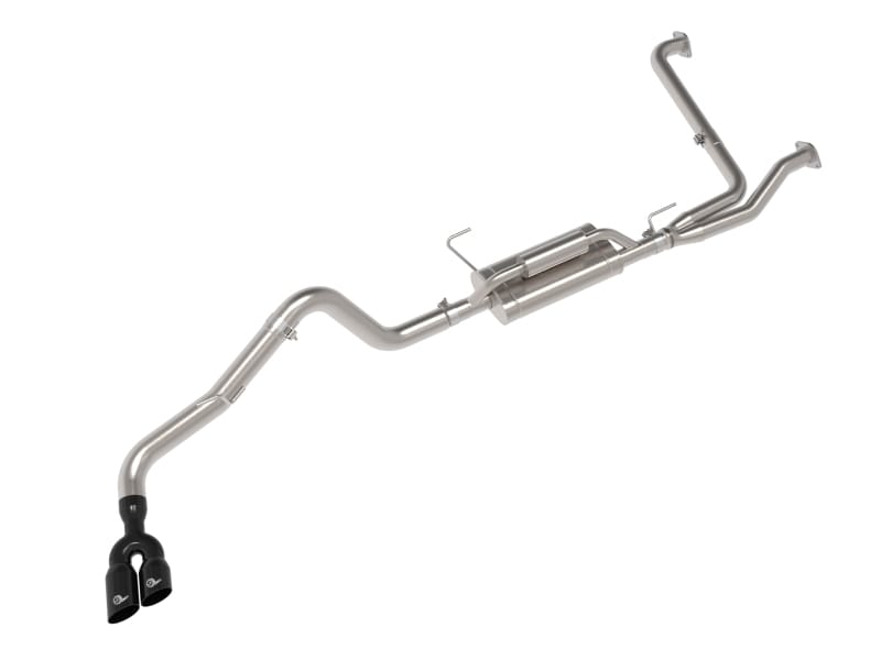 aFe — Vulcan Series 2-1/2 IN to 3 IN Stainless Steel Cat-Back Exhaust w/ Black Tip