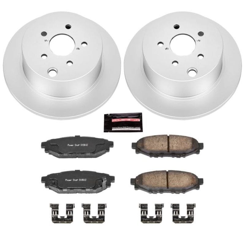 PowerStop — Genuine Geomet Coated Rotor and Low-Dust Ceramic Brake Pad Kit