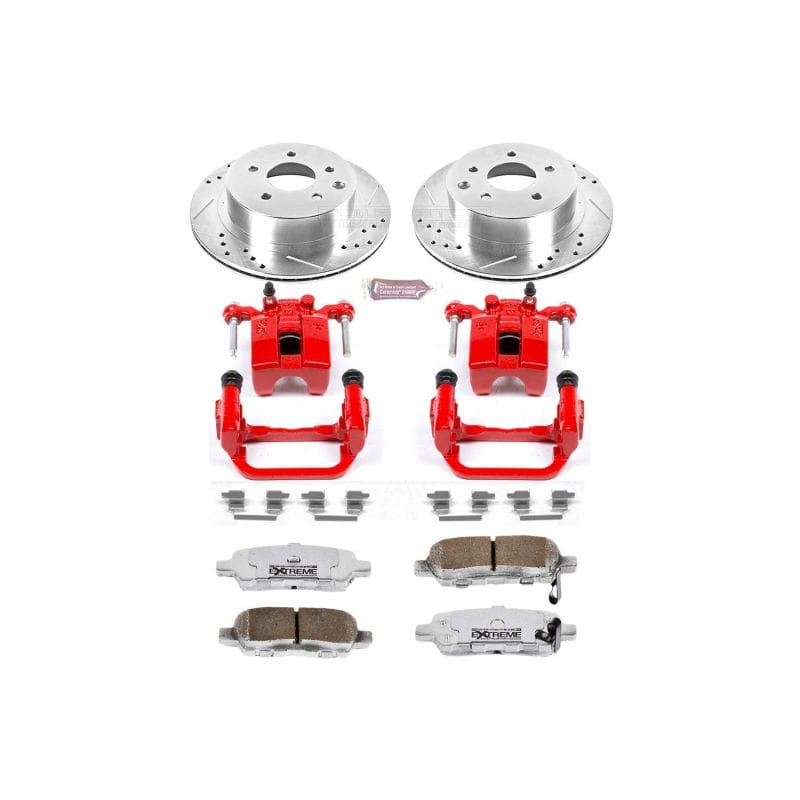 PowerStop — Z26 Street Performance Ceramic Brake Pad, Drilled Slotted Rotor, and Caliper Kit