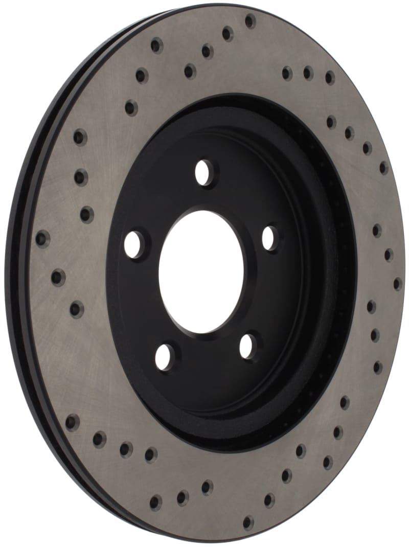 Stoptech — StopTech Sport Cross Drilled Brake Rotor; Rear Left
