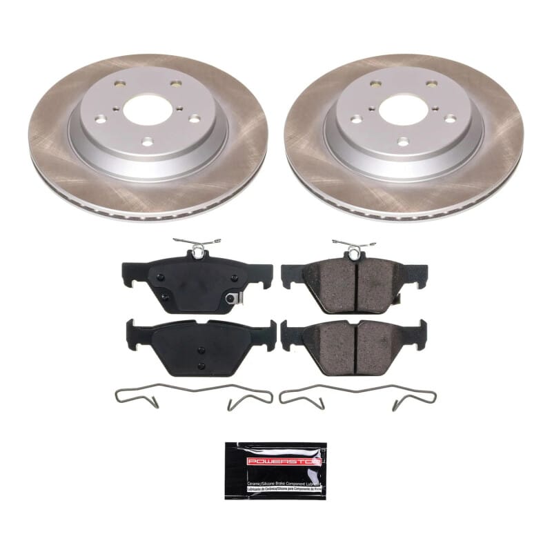 PowerStop — Semi-Coated Rotor and Low-Dust Ceramic Brake Pad Kit