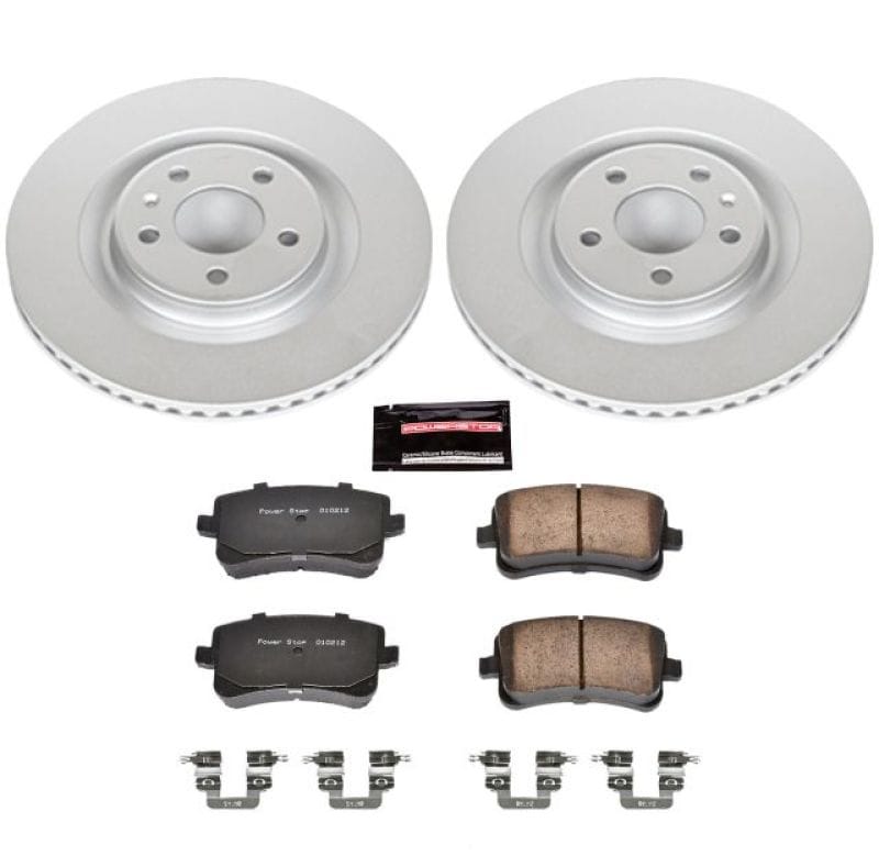 PowerStop — Genuine Geomet Coated Rotor and Carbon-Fiber Ceramic Brake Pad Kit