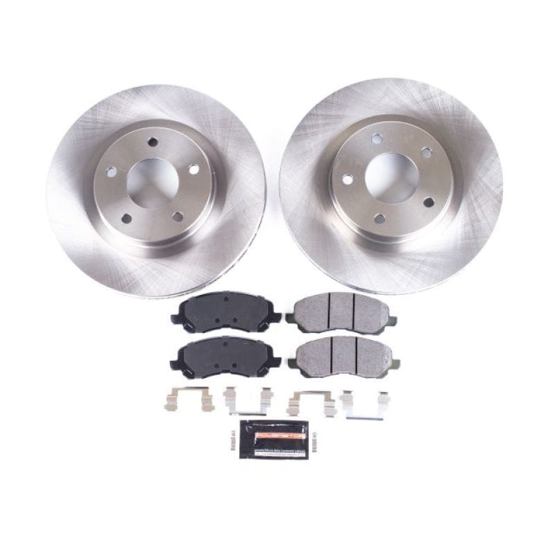 PowerStop — OE Stock Replacement Low-Dust Ceramic Brake Pad and Rotor Kit