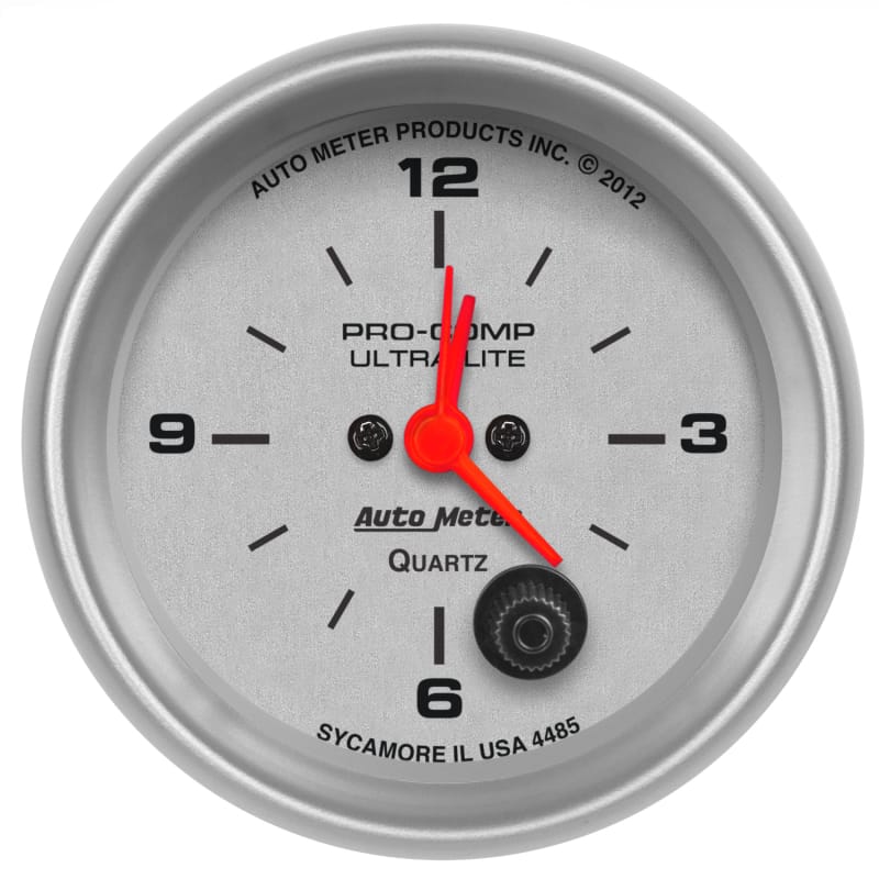 AutoMeter — GAUGE, CLOCK, 2 5/8", 12HR, ANALOG, ULTRA-LITE