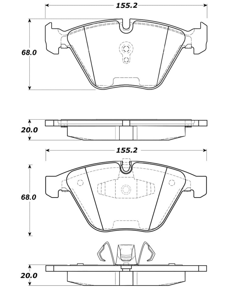 Stoptech — StopTech Street Brake Pads with Shims and Hardware