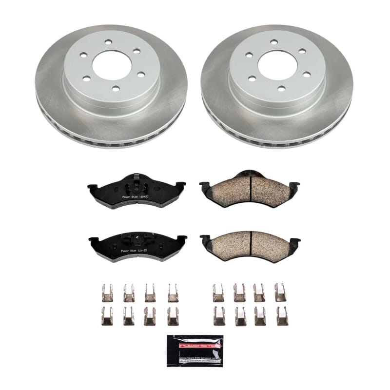 PowerStop — Semi-Coated Rotor and Low-Dust Ceramic Brake Pad Kit