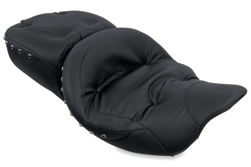 Mustang Motorcycle — Mustang 08-21 Harley Electra Glide,Rd Glide, Rd King, Str Glide Touring 1PC Seat Regal - Black