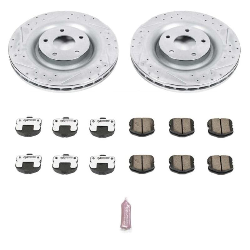 PowerStop — Z26 Street Performance Ceramic Brake Pad and Drilled & Slotted Rotor Kit