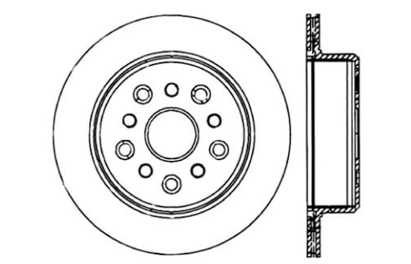 Stoptech — StopTech Sport Cross Drilled Brake Rotor; Rear Left
StopTech Sport Drilled Disc