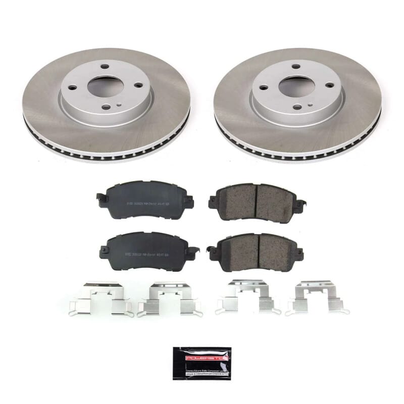 PowerStop — Semi-Coated Rotor and Low-Dust Ceramic Brake Pad Kit