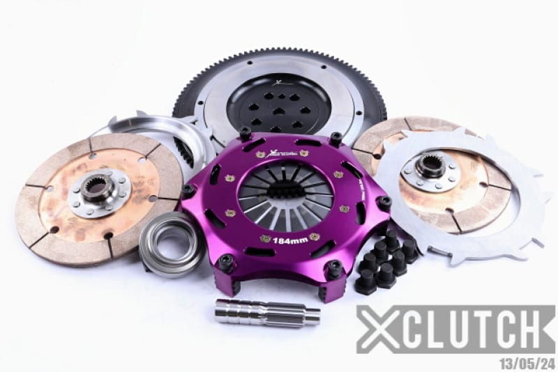 XCLUTCH — Clutch Kit Inc Chromoly Flywheel; 7  1/4" Twin Solid Ceramic Clutch Discs