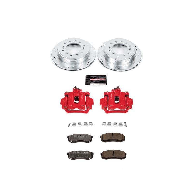 PowerStop — Z36 Truck and SUV Ceramic Brake Pad, Drilled & Slotted Rotor, and Caliper Kit