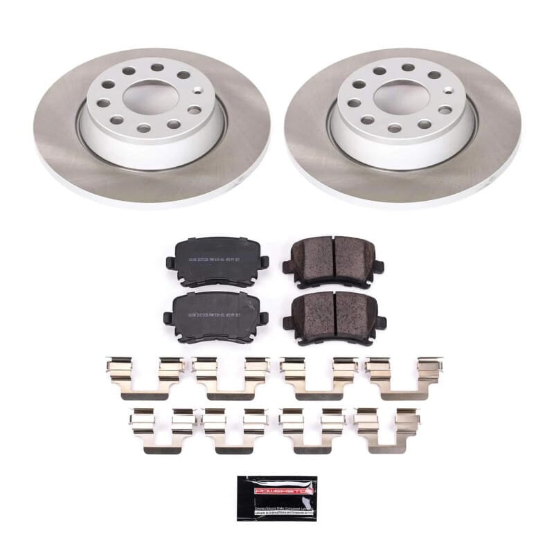 PowerStop — Semi-Coated Rotor and Low-Dust Ceramic Brake Pad Kit